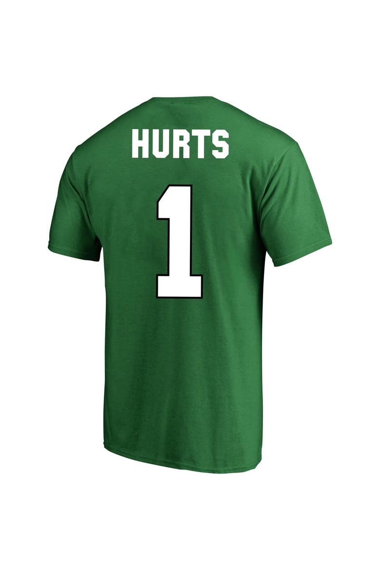 Men's Fanatics Branded Jalen Hurts Kelly Green Philadelphia Eagles Big & Tall Throwback Player Name & Number T-Shirt, Alternate, color, Kelly Green