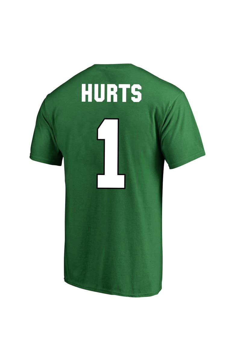 FANATICS Men's Fanatics Branded Jalen Hurts Kelly Green Philadelphia Eagles Big & Tall Throwback Player Name & Number T-Shirt, Alternate, color, 