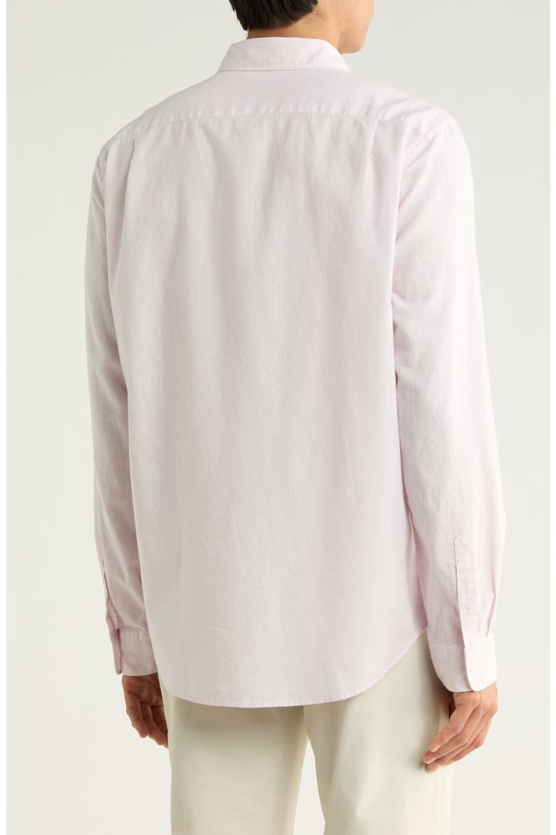 Classic Fit Linen Blend Button-Up Shirt, Alternate, color, PALE PINK