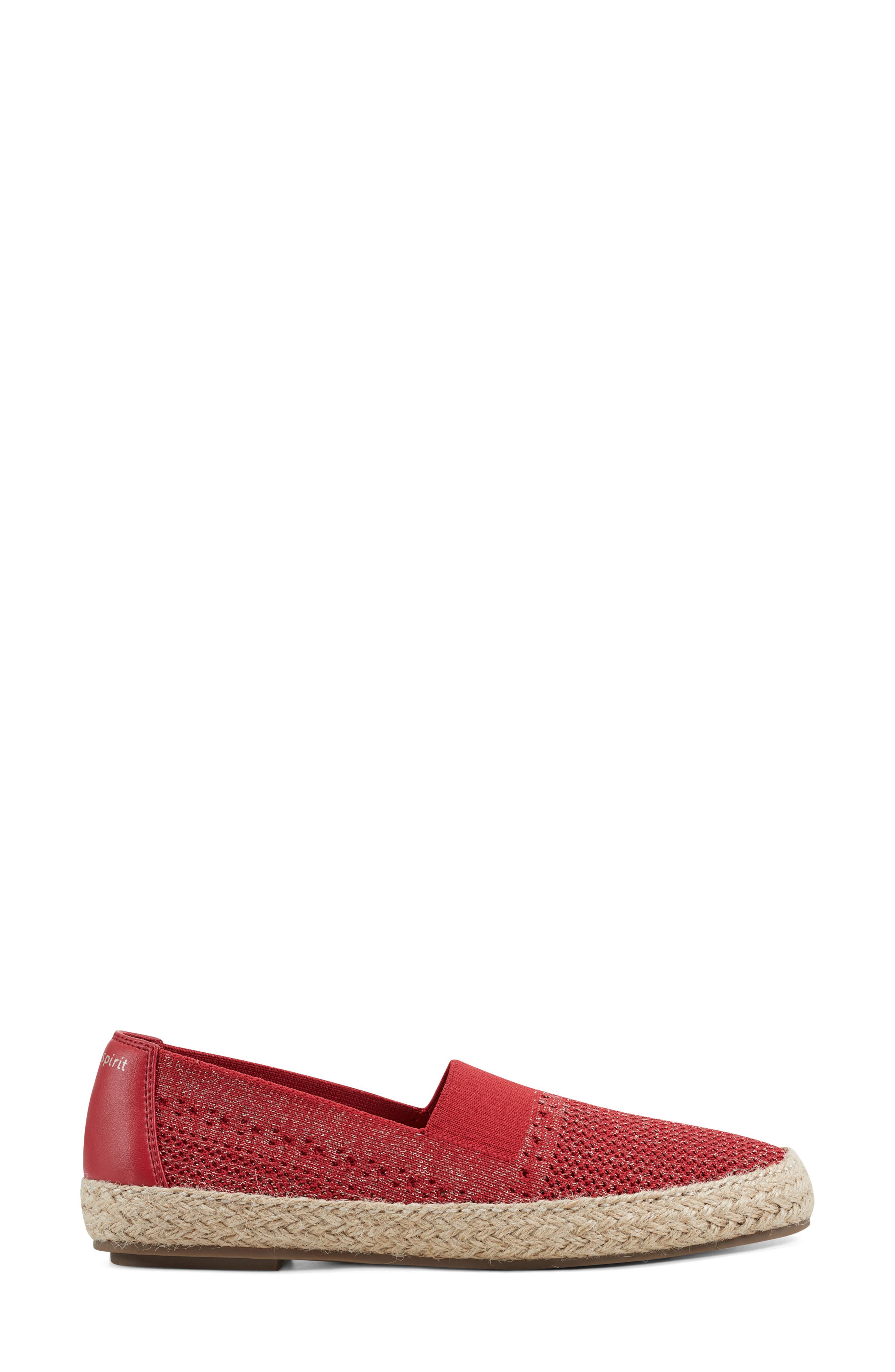 Hassie Espadrille Flat, Alternate, color, RED