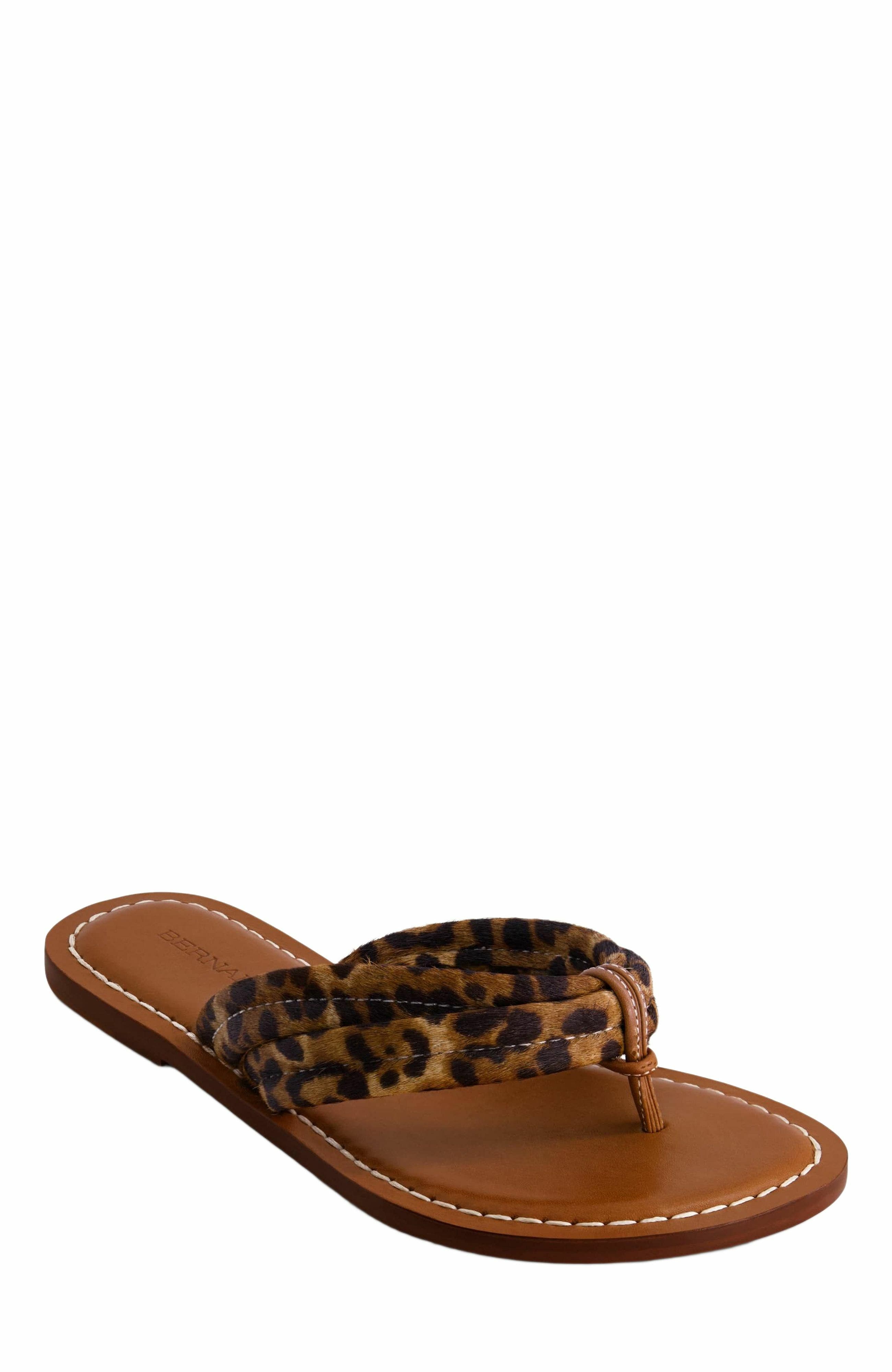 Bernardo Footwear Miami Haircalf Thong Sandal, Alternate, color, 