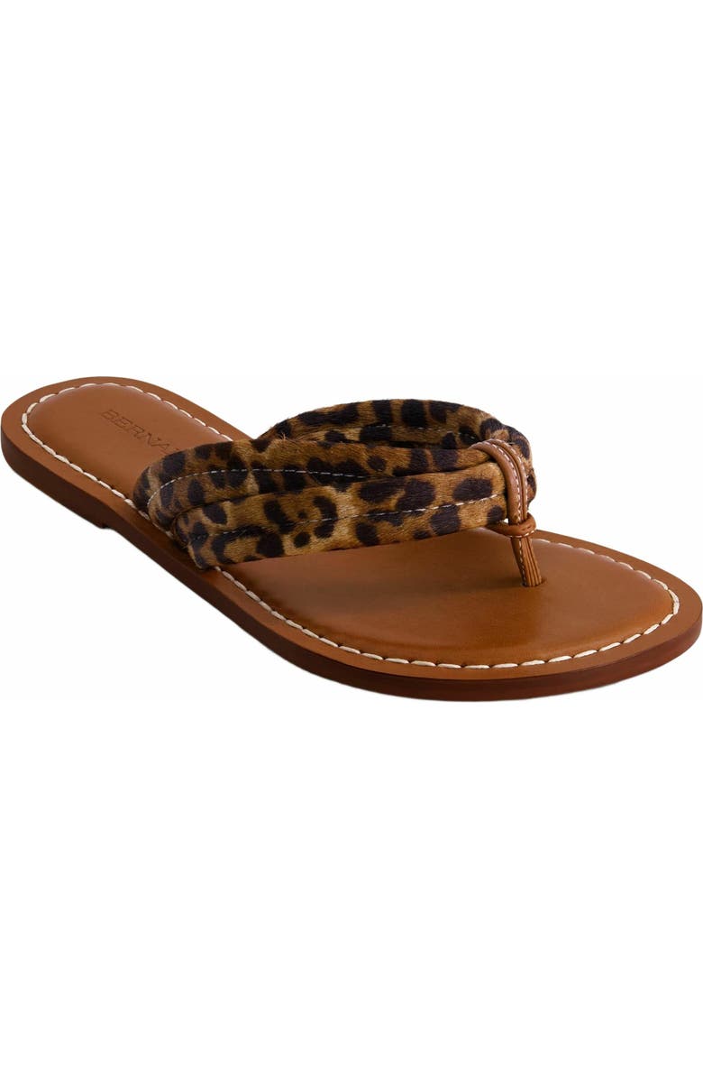 Bernardo Footwear Miami Haircalf Thong Sandal, Alternate, color,