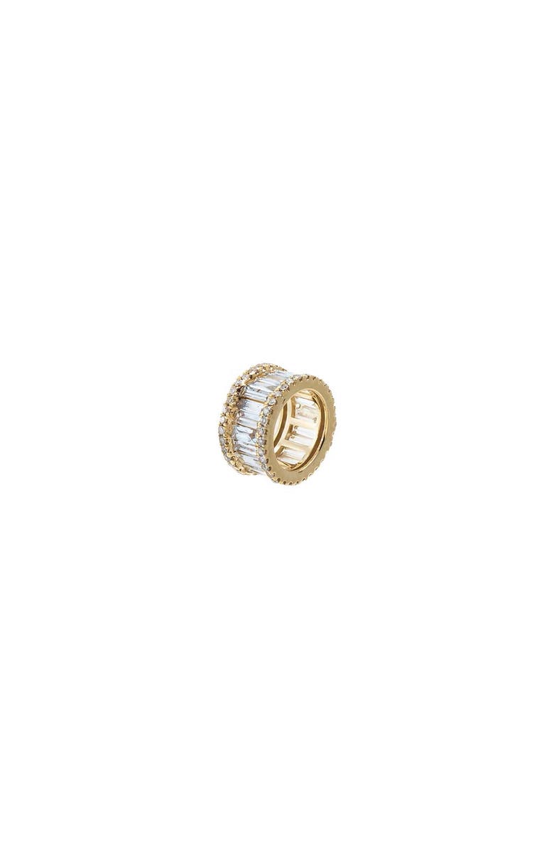 BY ADINA EDEN Diamond Pave X Baguette Rondelle Charm 14K, Main, color, 14K Gold