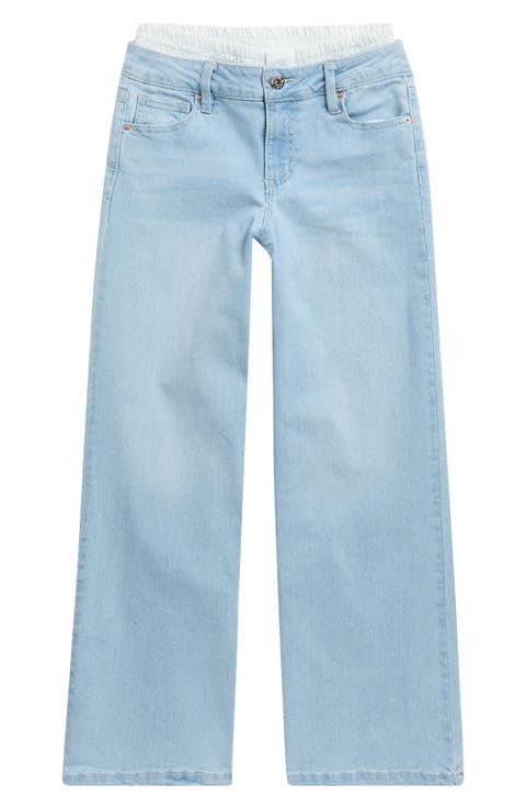 Kids' Boxer Insert Wide Leg Jeans (Big Kid)