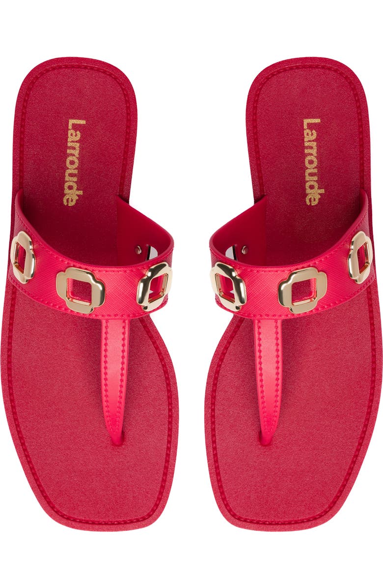Larroudé Milan Sandal, Alternate, color, Scarlet