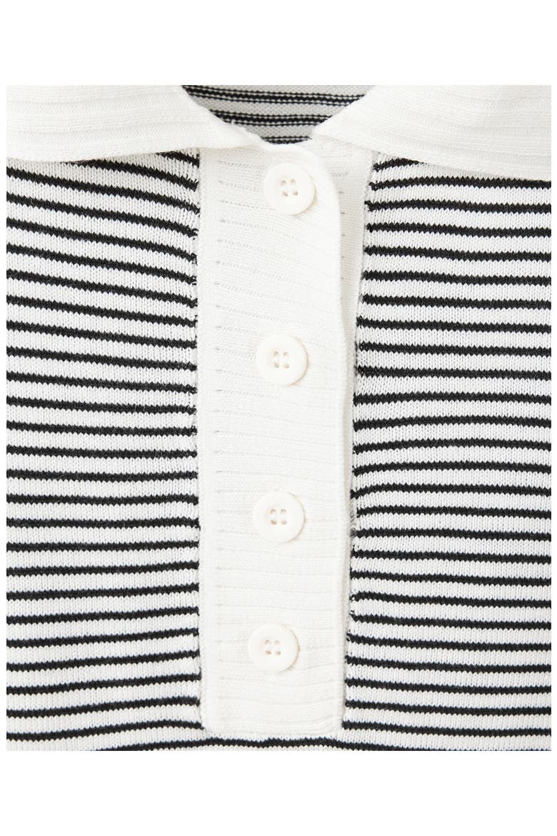 Stripe Polo Sweater, Alternate, color, ECRU