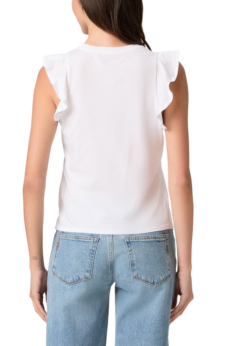 PAIGE Alaria Flutter Sleeve Shirt, Alternate, color, White