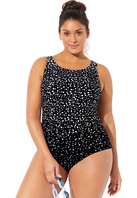 Chlorine Resistant High Neck One Piece Swimsuit