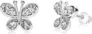 Chanteur Kids' Butterfly Crystal Stud Earrings