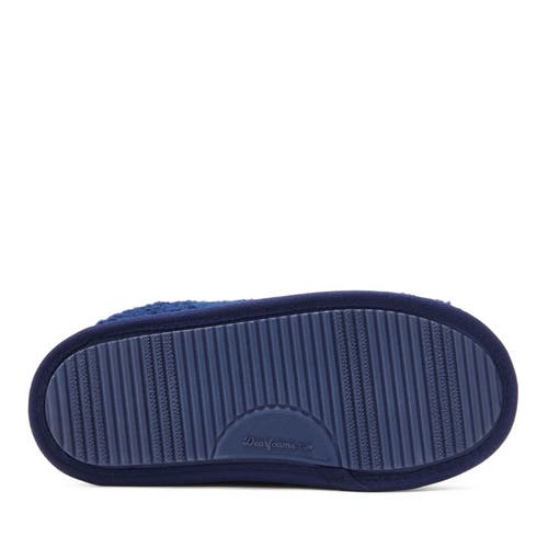 Dearfoams Teddy Tab Scuff Slipper In Blue