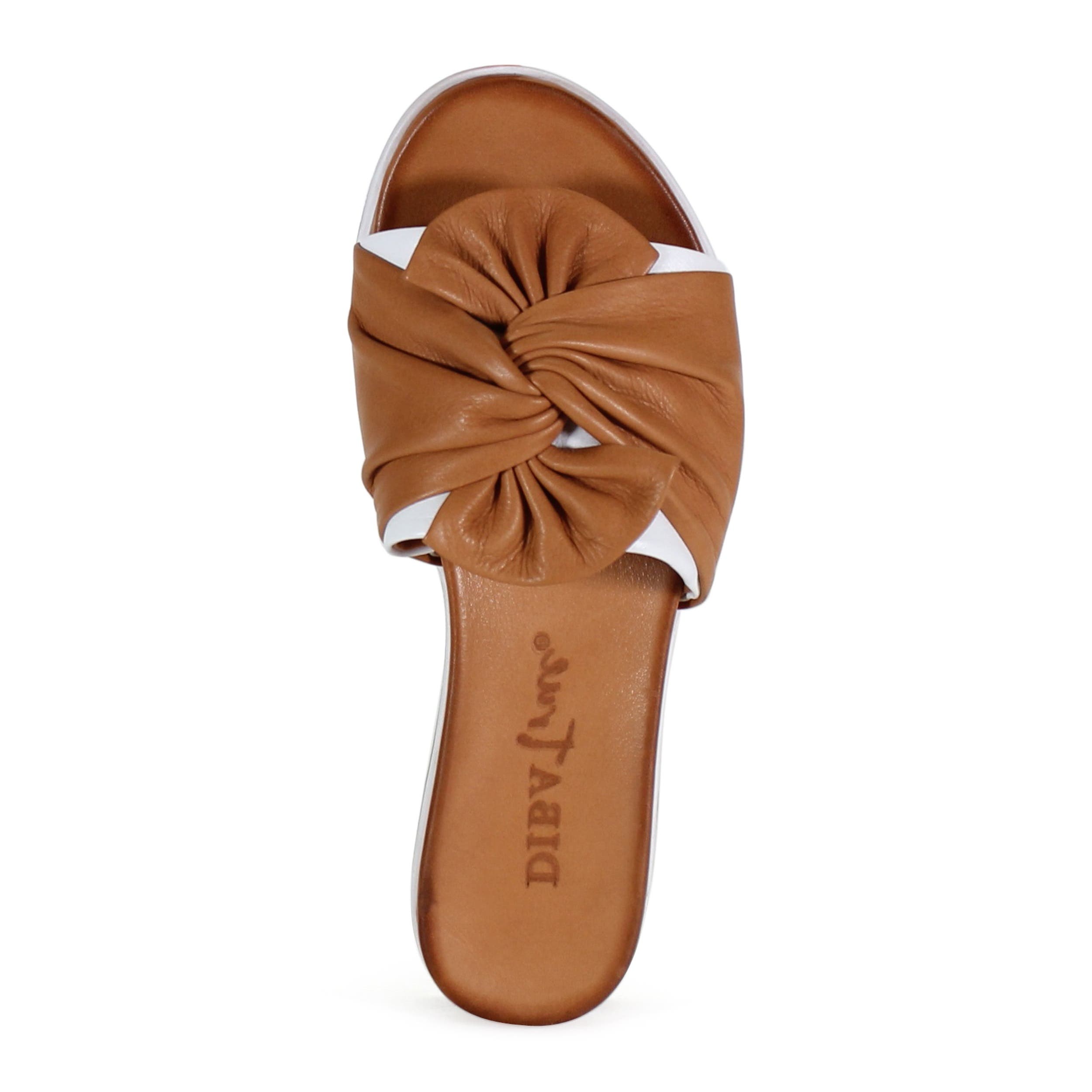Diba True PROD IGEE Leather Flat Sandal, Alternate, color, Coconut/White