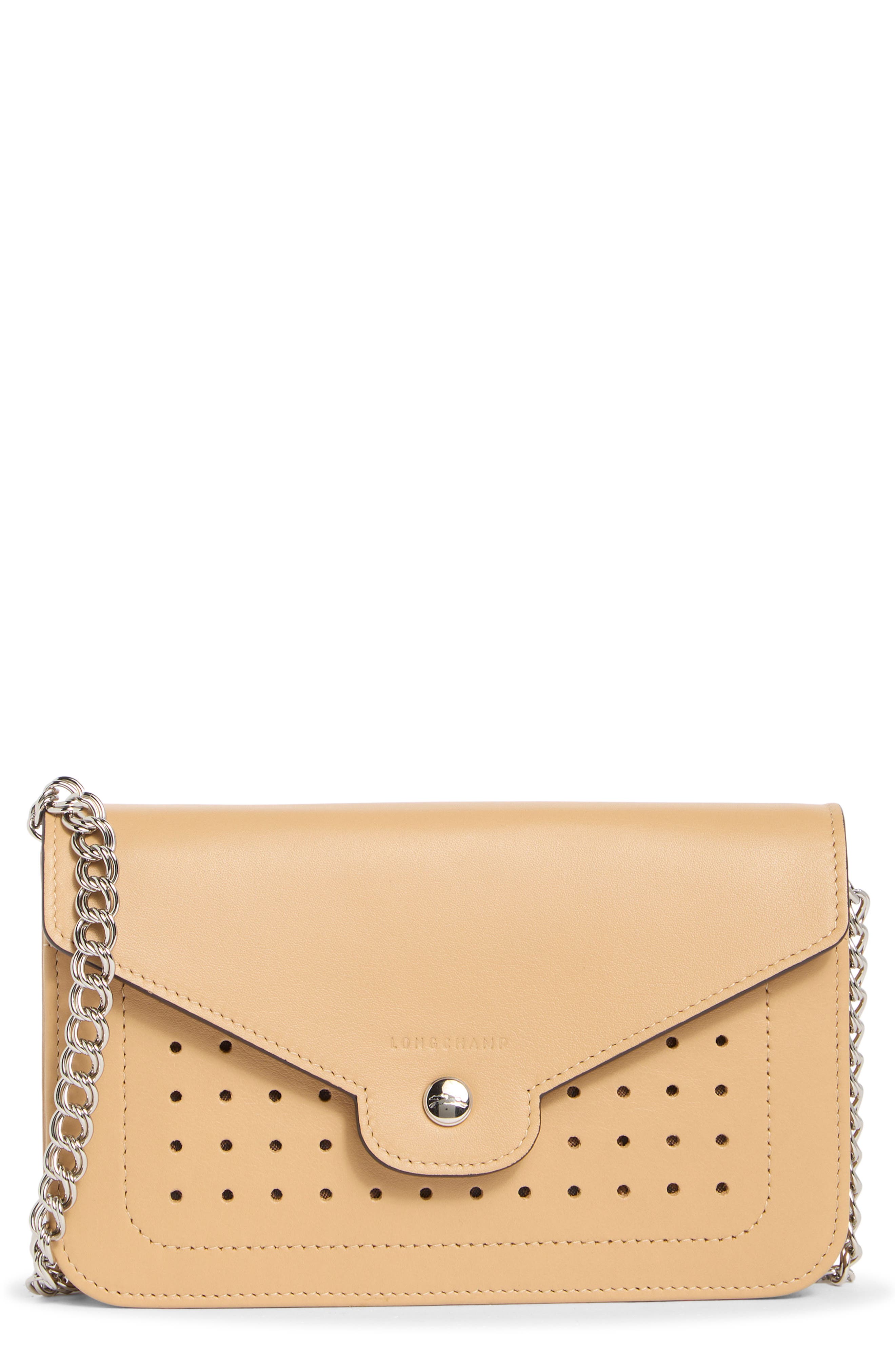 Longchamp Mademoiselle Leather Wallet on a Chain