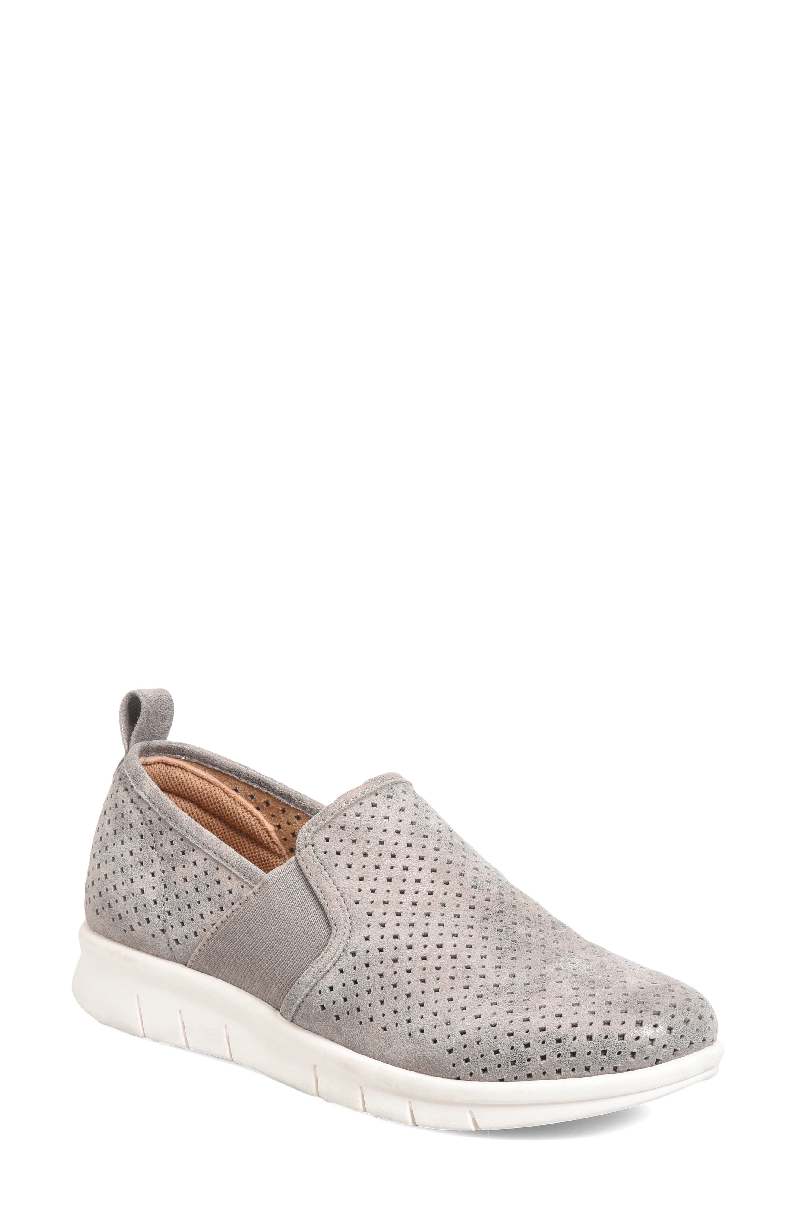 Casey Perforated Slip-On Sneaker, Main, color, SMOKE