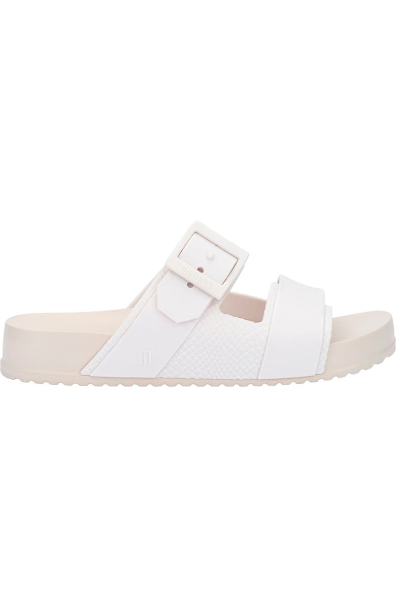 Melissa Cozy Connection Slide Sandal, Alternate, color, Beige/ White