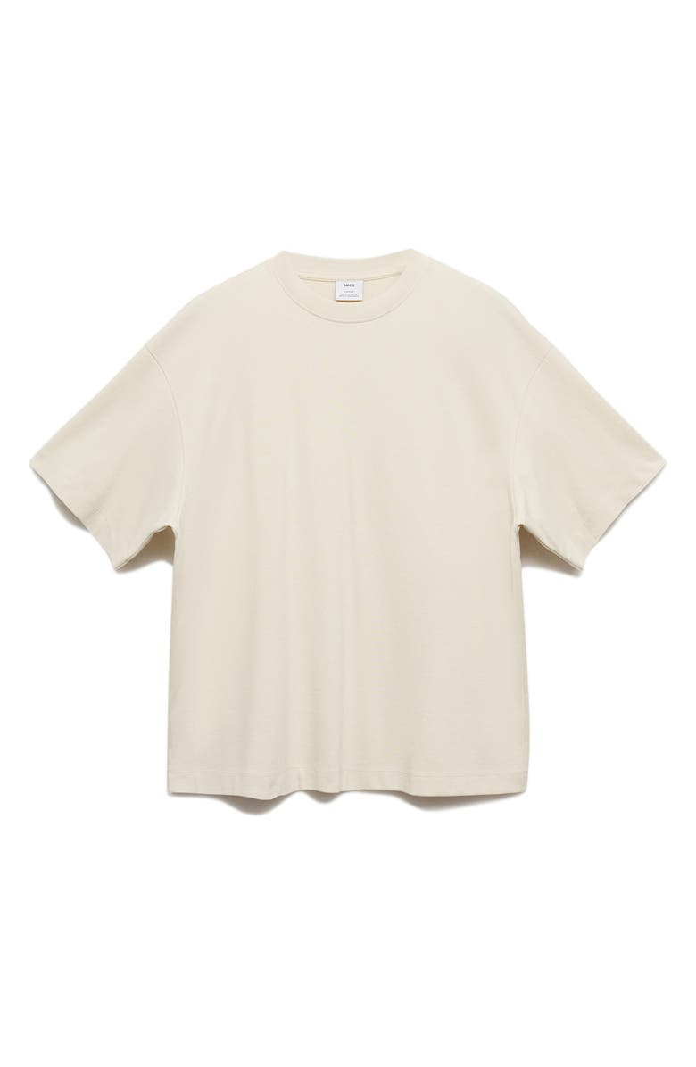 MANGO Oversize Cotton T-Shirt, Main, color, Ecru
