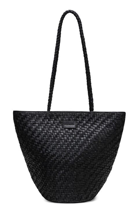Arlington Woven Leather Bucket Bag