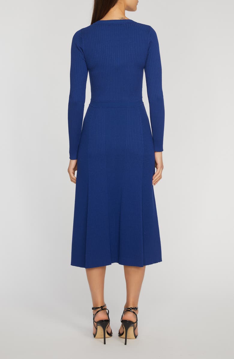 Elie Tahari The Vanessa Long Sleeve Rib Sweater Dress, Alternate, color, 
