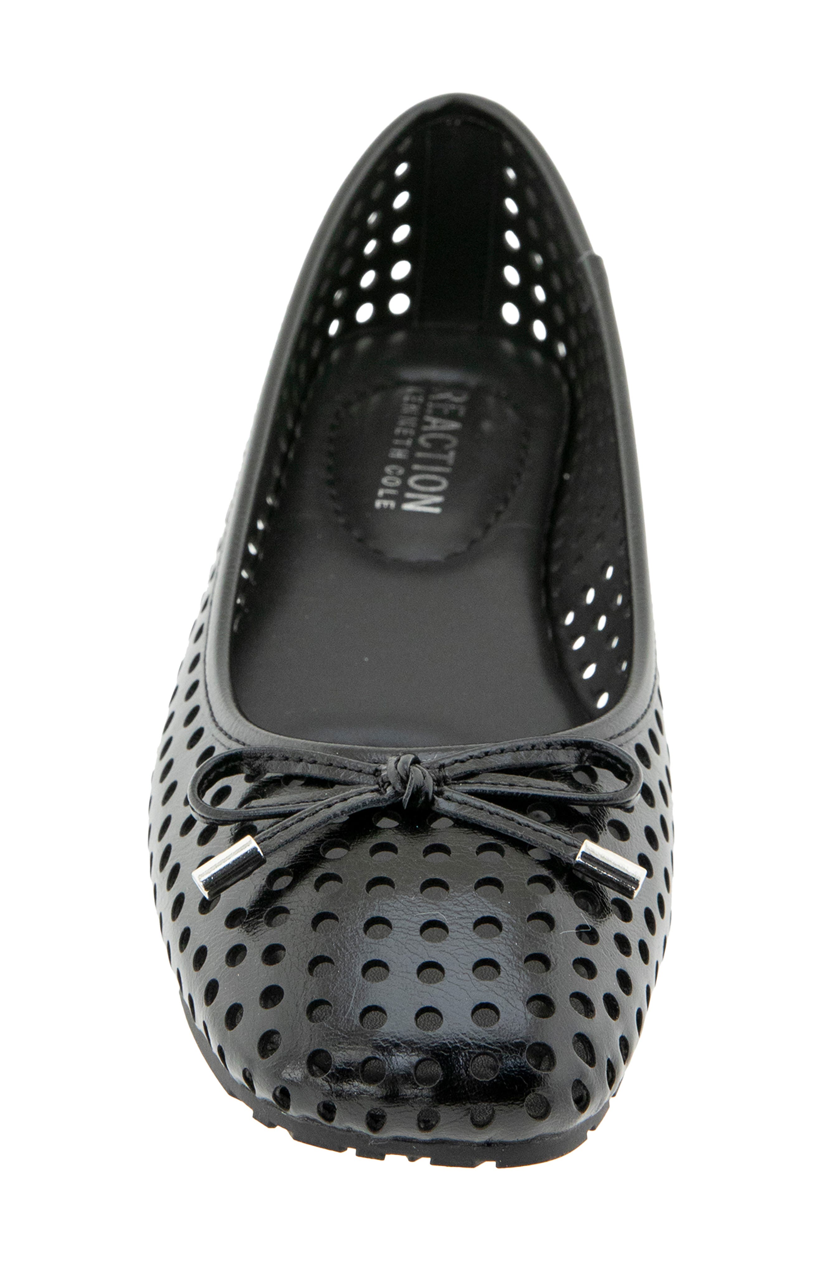 Elstree Perforated Ballet Flat, Alternate, color, BLACK