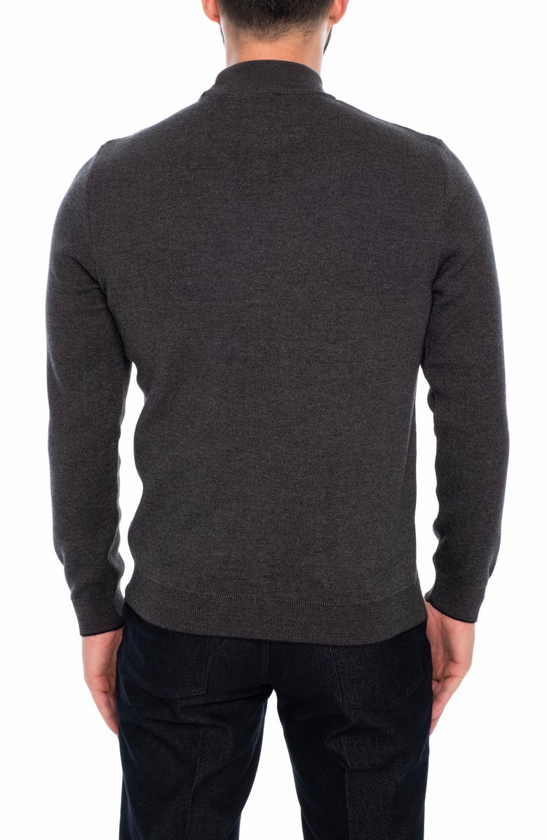 VELLAPAIS Atlantis Mock Neck Sweater, Alternate, color, Dark Grey
