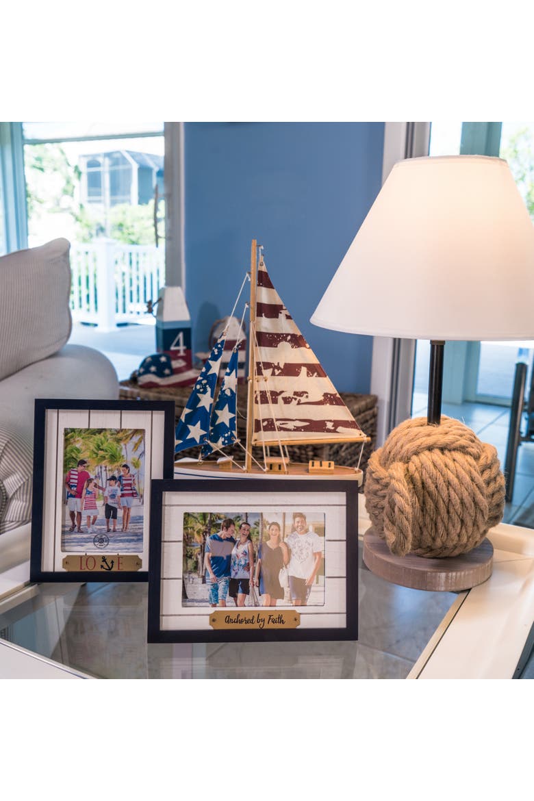 Anchored By Faith 4X6 Wood Photo Picture Frame, Alternate, color, Blue