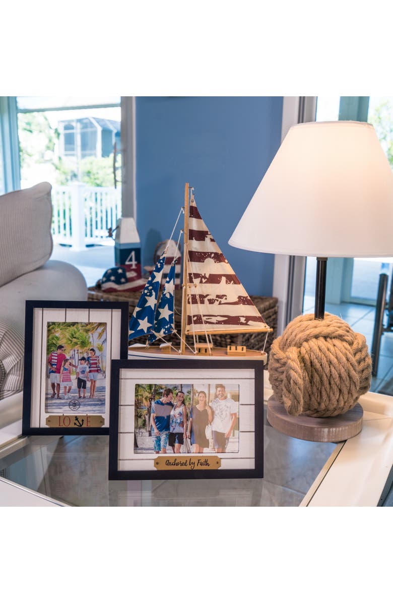 Beachcombers Anchored By Faith 4X6 Wood Photo Picture Frame, Alternate, color, Blue