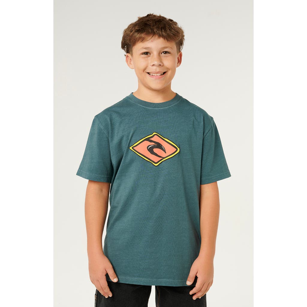 Rip Curl Kids' Sunset Sesh Cotton Graphic T-shirt In Green