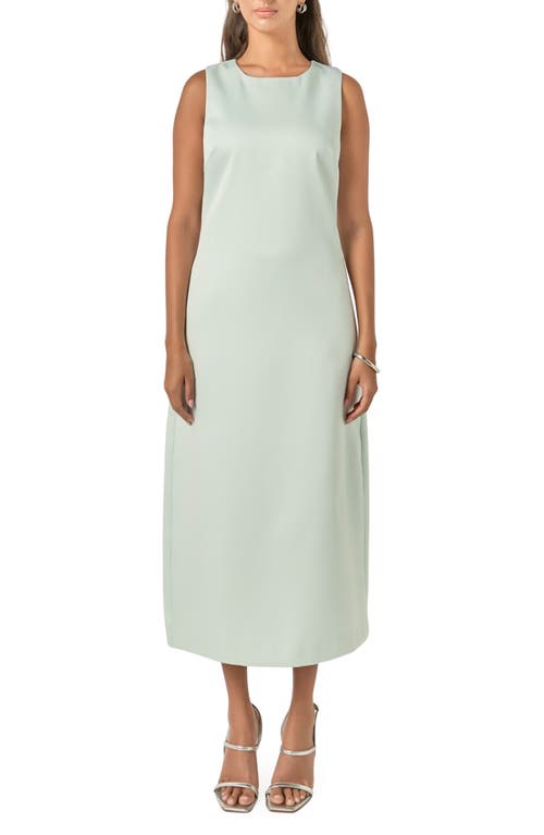 English Factory Sleeveless Satin Midi Dress in Mint at Nordstrom, Size X-Small