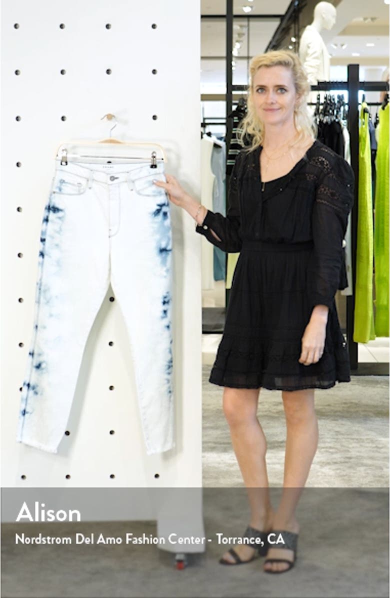 Le Sylvie High Waist Ankle Raw Hem Straight Leg Jeans, sales video thumbnail