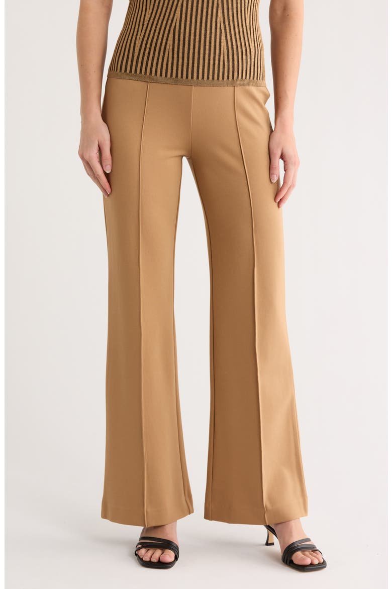 Front Seam Straight Leg Ponte Pants, Main, color, TRUFFLE