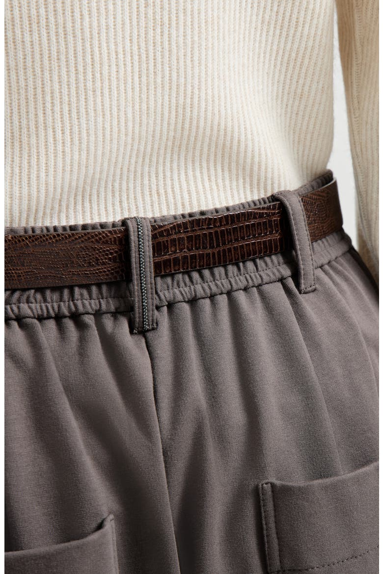 Wide track trousers, Alternate, color, Brown