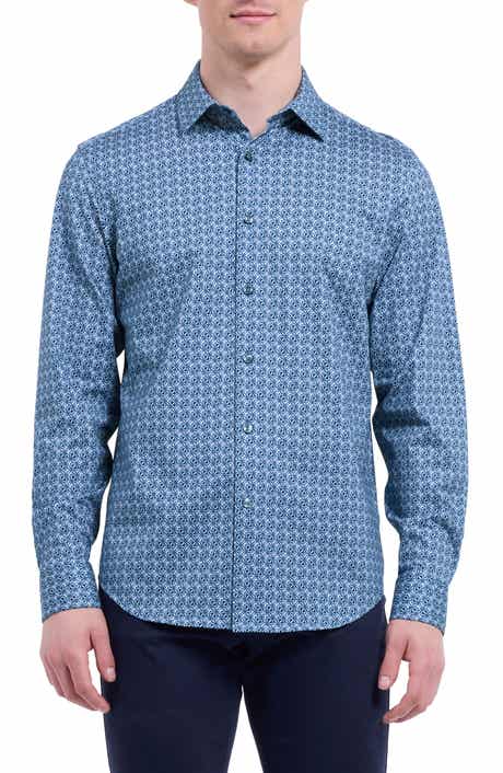 Bugatchi James OoohCotton® Floral Tile Print Button-Up Shirt