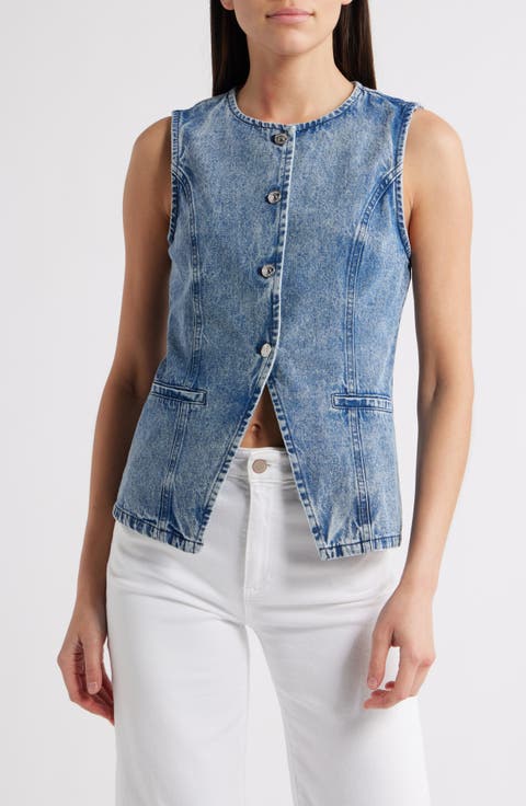 Wesley Denim Button-Up Vest