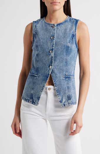 Steve Madden Wesley Denim Button-Up Vest