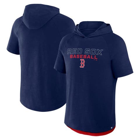 Men's Fanatics Navy Boston Red Sox Clubhouse Optimal Play Raglan Hoodie T-Shirt