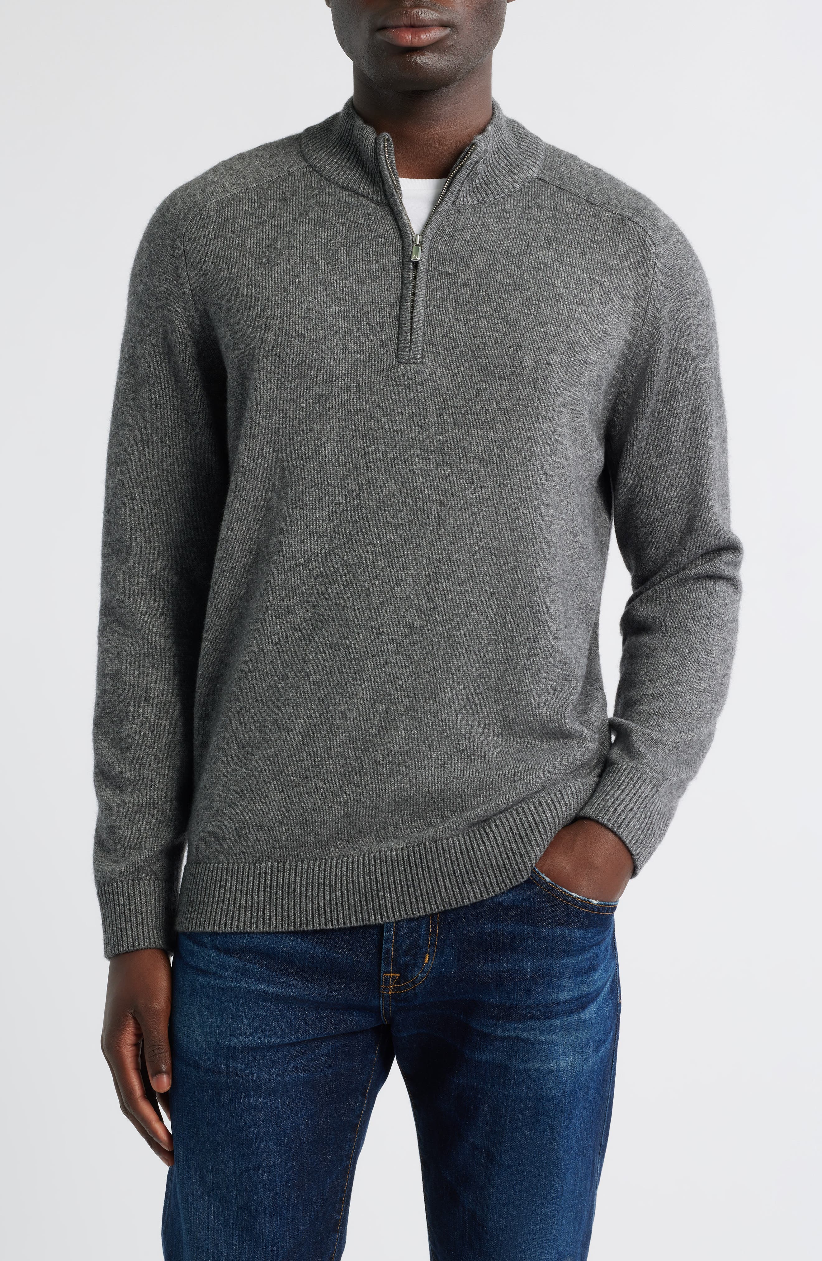 Peter Millar Crescent Wool Blend Quarter Zip Sweater