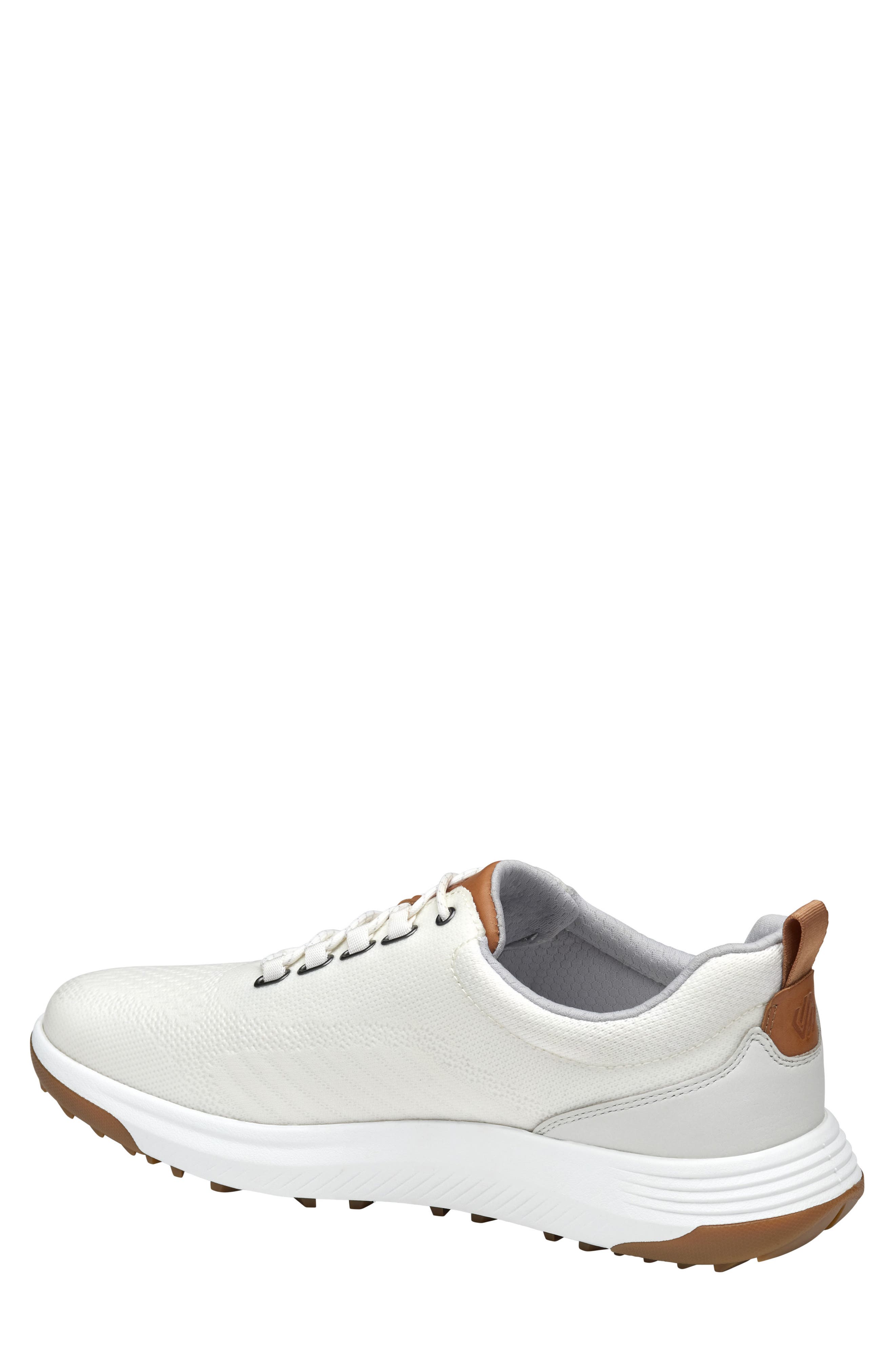 Johnston & Murphy Amherst GL1 Sport Hybrid Waterproof Golf Sneaker, Alternate, color, White Coated Knit