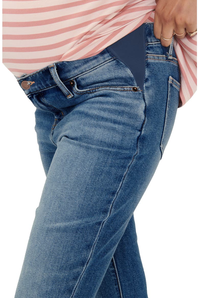 The Under The Bump Crop Maternity Jeans, Alternate, color, INDIGO