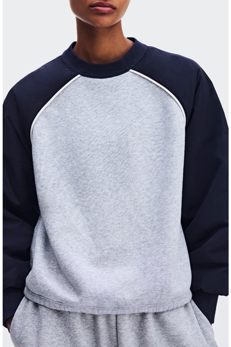 x Zendaya Oversize Crewneck Sweatshirt, Alternate, color, INKWELL/ ALLOY HEAT