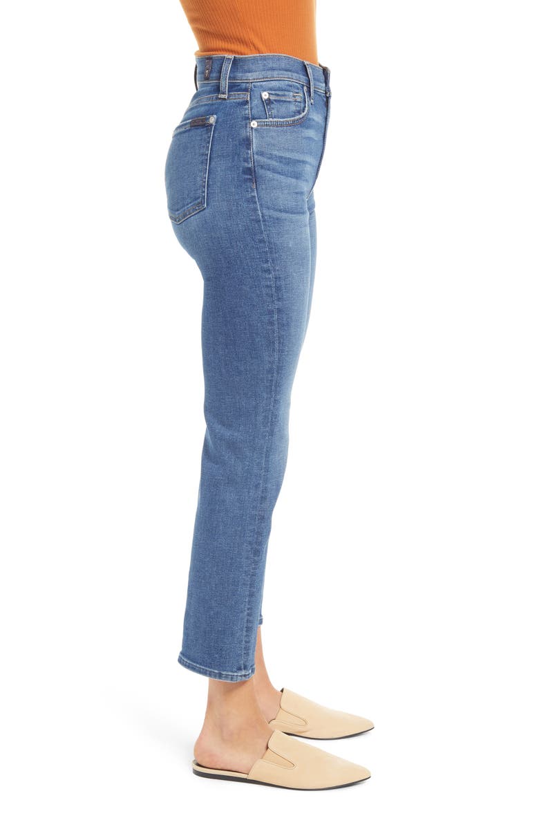 7 For All Mankind High Waist Slim Kick Jeans, Alternate, color, 