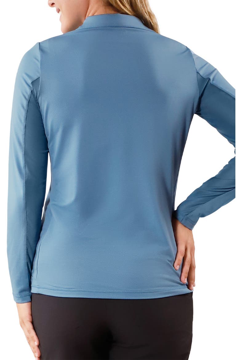 Quarter Zip Vented Sun Shirt, Alternate, color, Baltic