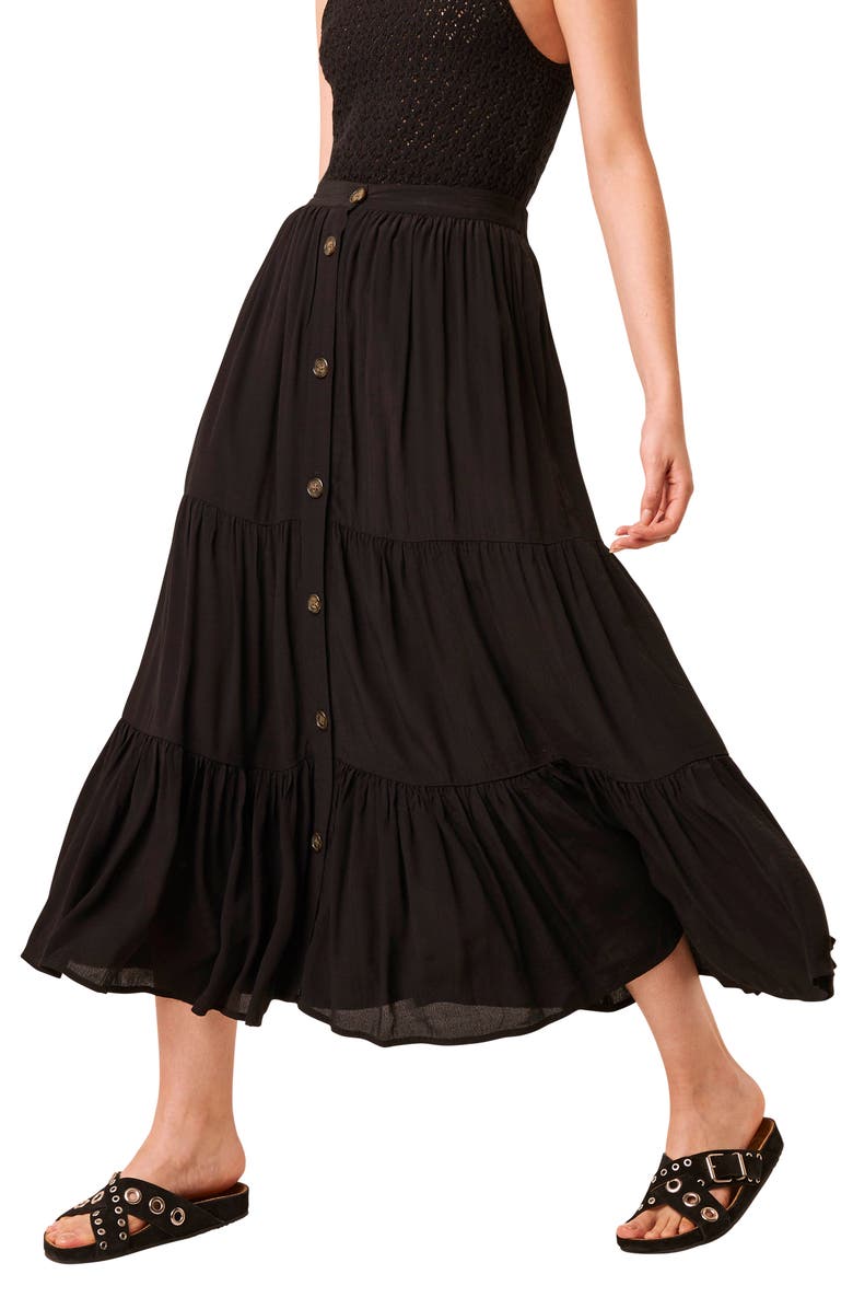 French Connection Easha Drape Maxi Skirt, Main, color, 