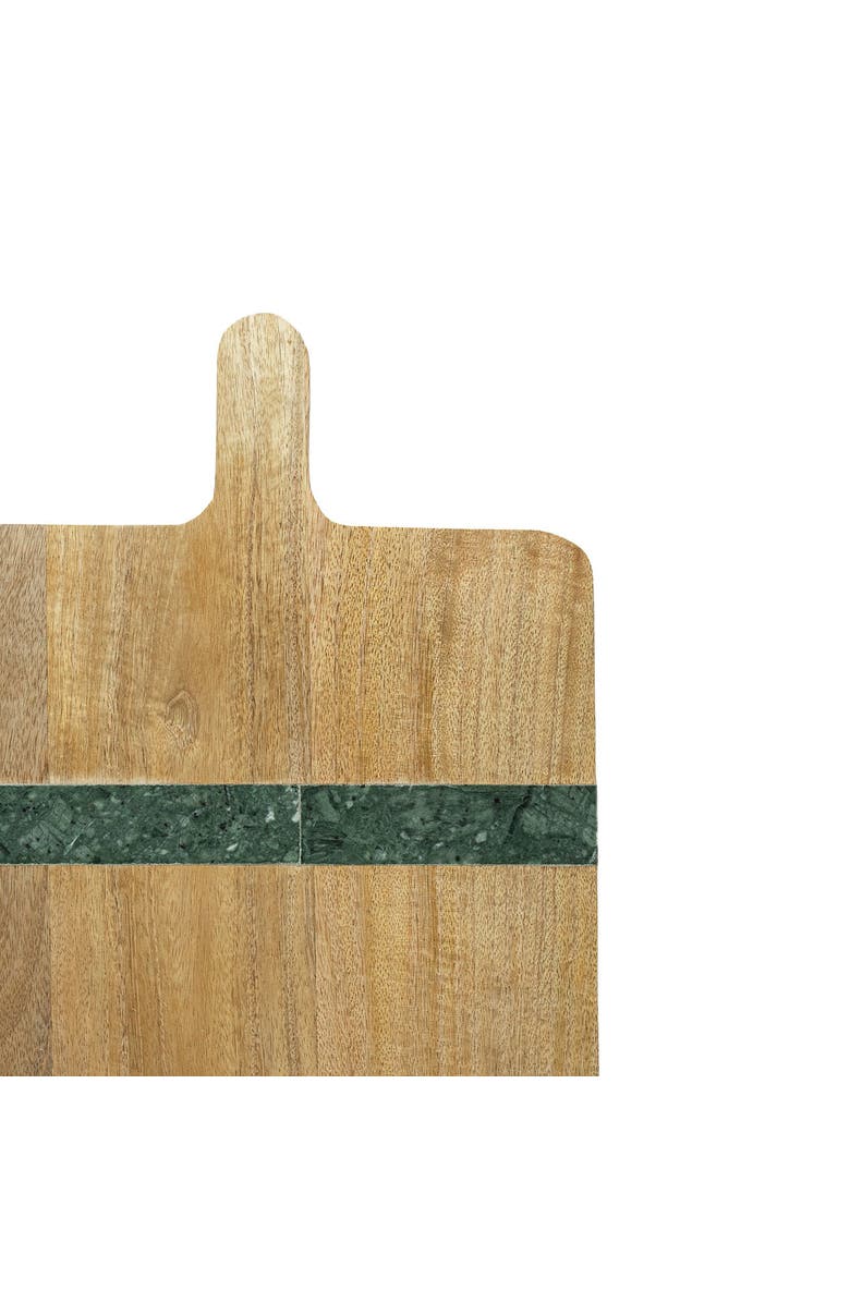 Foreside Home and Garden Cillian Dark Green Tall Marble Serving Board, Alternate, color, Brown