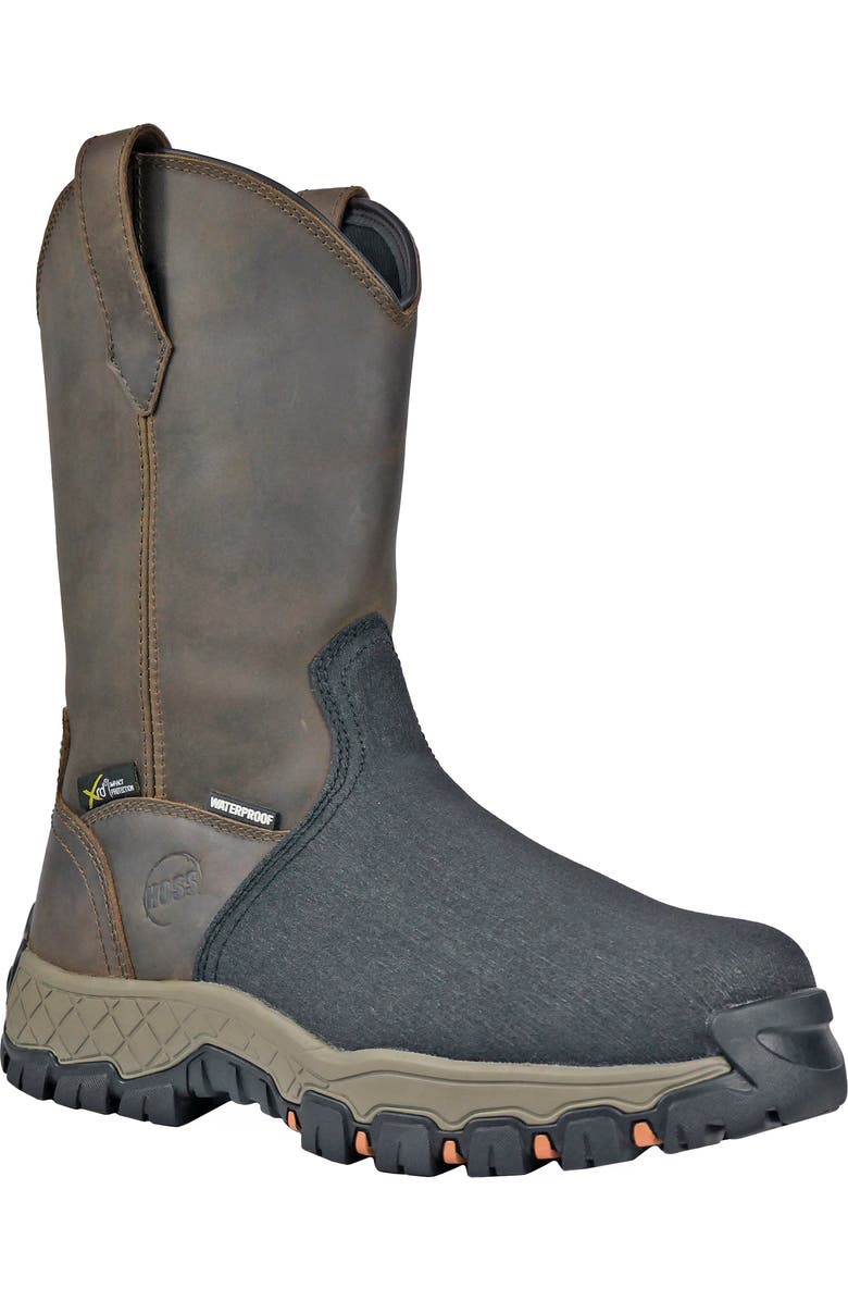 Hoss Boot Company HOSS Recon 11 Inch Composite Toe Met Guard Work Boot, Main, color, Brown/Black