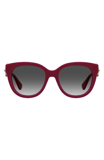 Moschino 54mm Gradient Cat Eye Sunglasses In Red