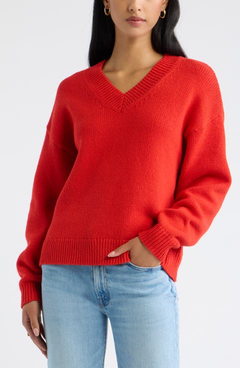 Relaxed V-Neck Sweater