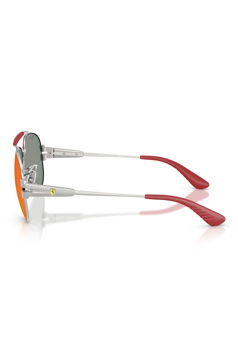 x Ferrari 58mm Phantos Sunglasses, Alternate, color, SILVER / DARK GREY