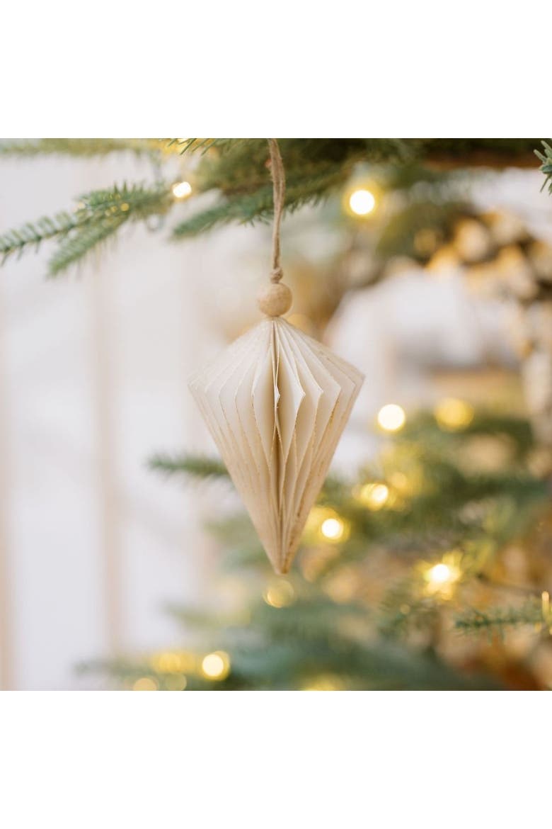 Crème Paper Honeycomb Assorted Ornament, Alternate, color, warm crème