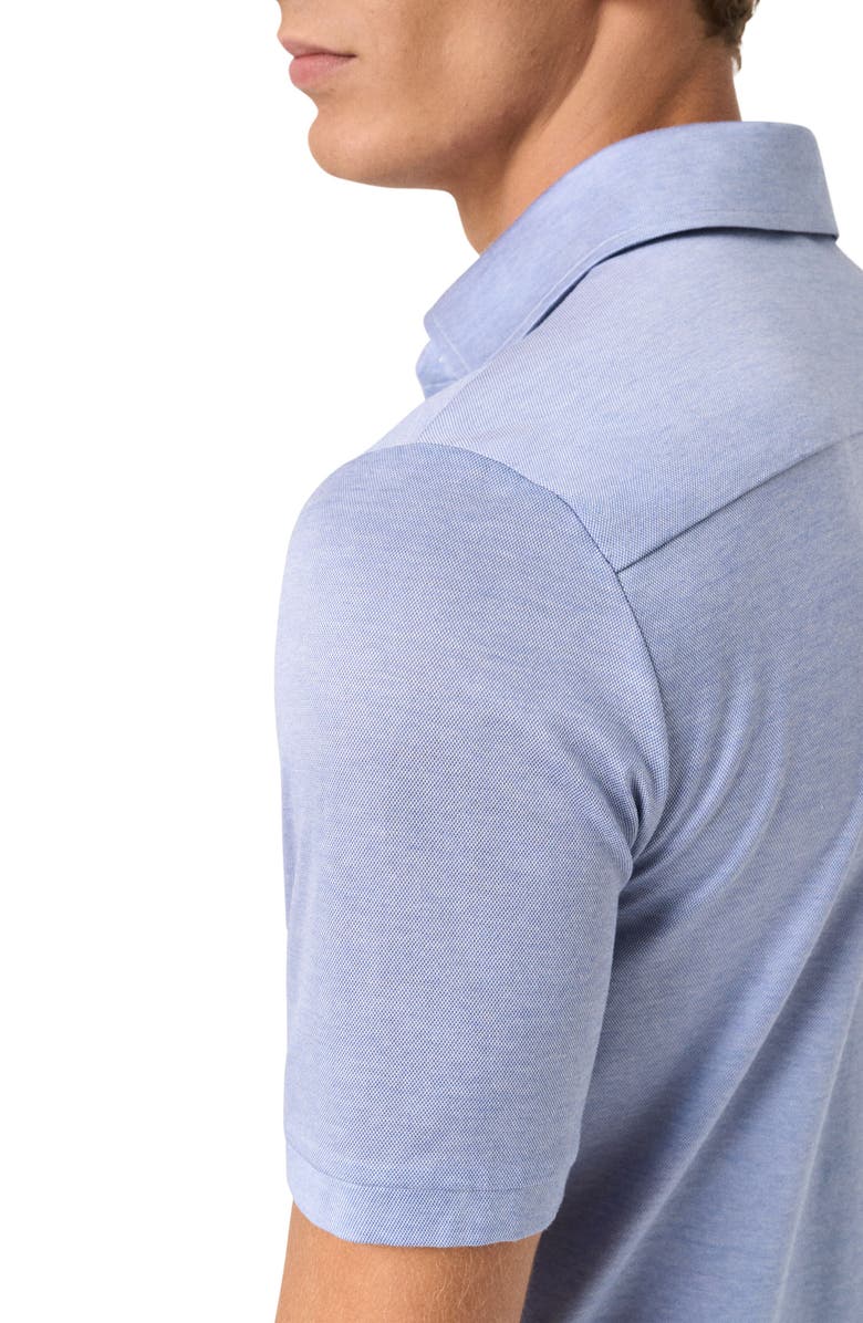 Eton Filo Di Scozia Jacquard Polo, Alternate, color, Medium Blue