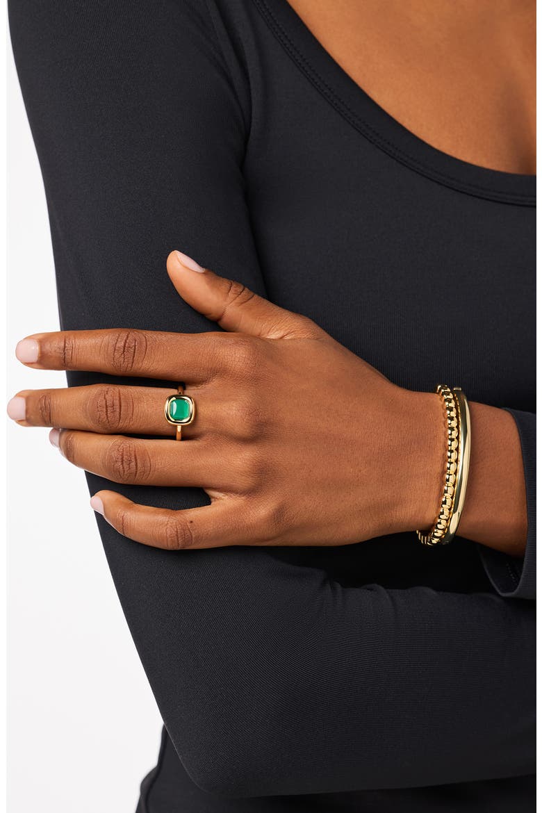 Clara Onyx Statement Ring, Alternate, color, GOLD / GREEN
