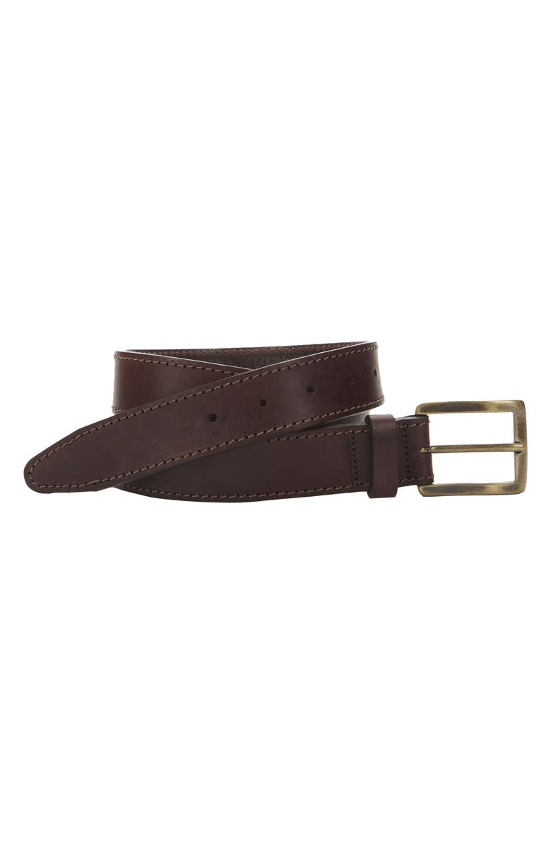 Johnston & Murphy Deaton Leather Belt, Main, color, 